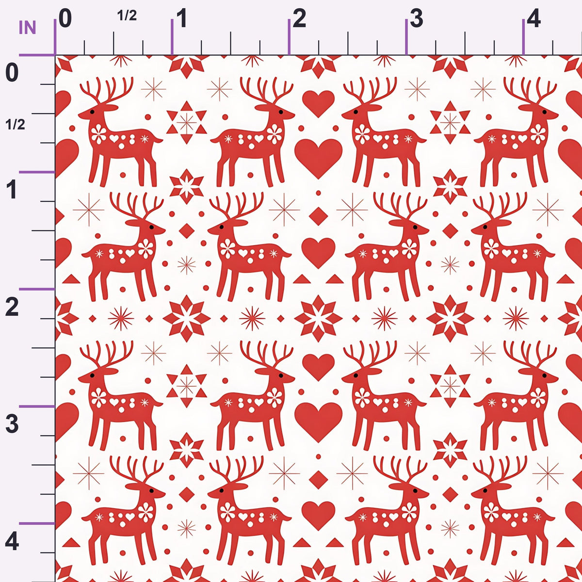 Nordic Reindeer Knit Pattern 1 Minky Fabric