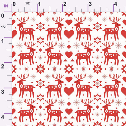 Nordic Reindeer Knit Pattern 1 Minky Fabric