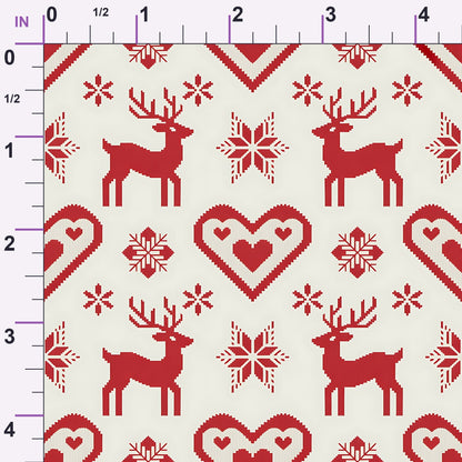 Nordic Reindeer Knit Pattern 15 Minky Fabric