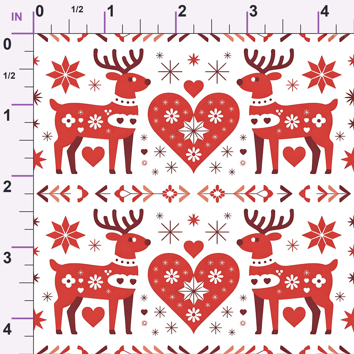 Nordic Reindeer Knit Pattern 19 Minky Fabric