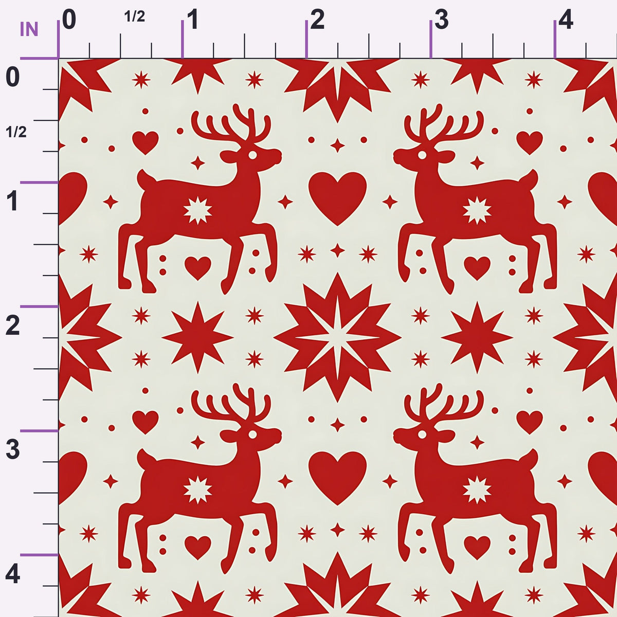 Nordic Reindeer Knit Pattern 2 Minky Fabric