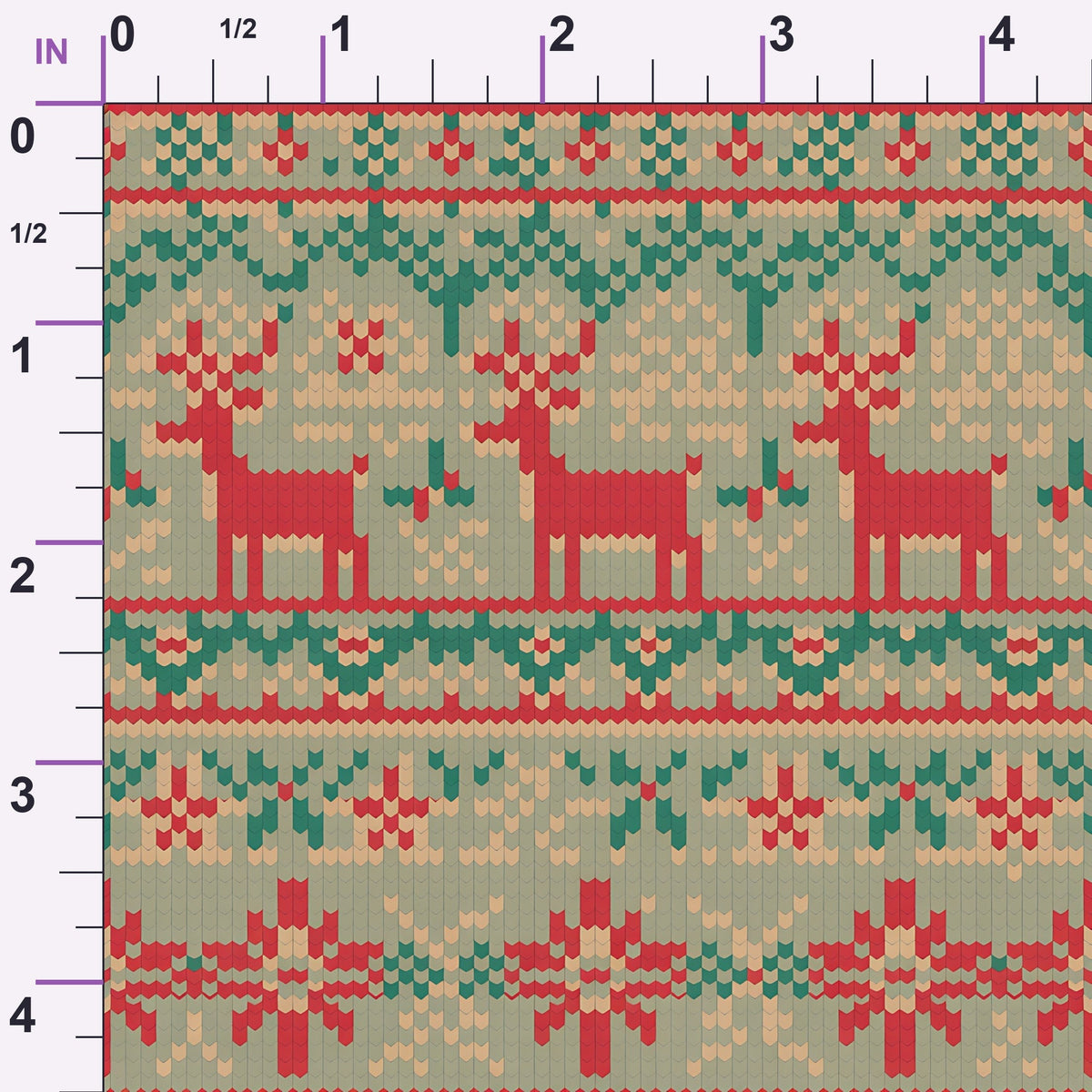 Nordic Reindeer Knit Pattern 20 Minky Fabric