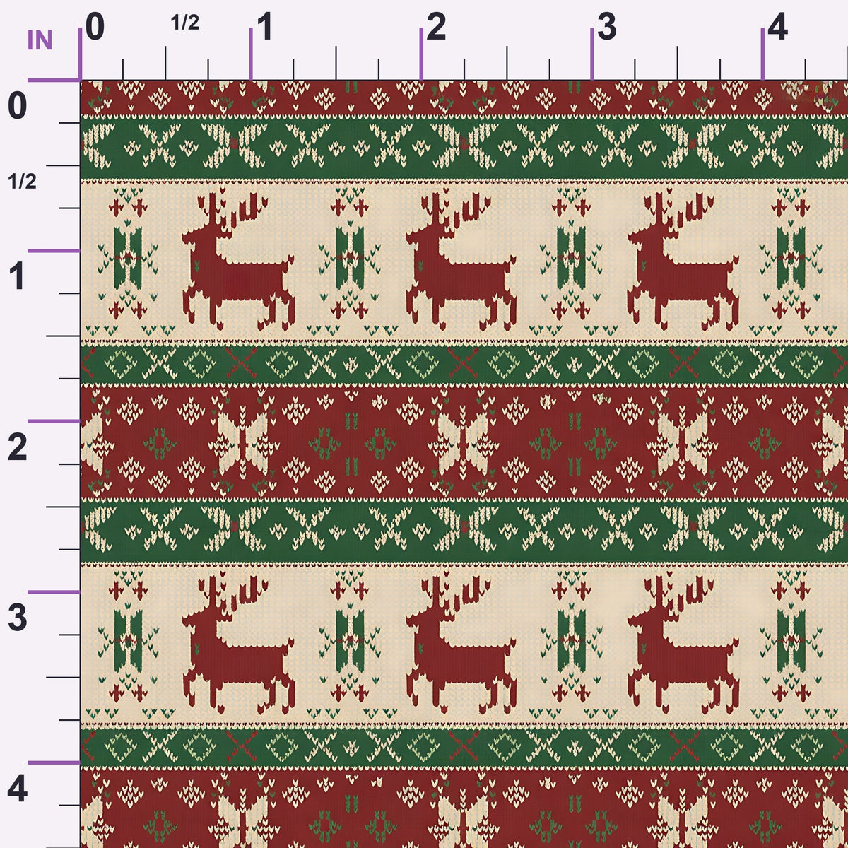 Nordic Reindeer Knit Pattern 21 Minky Fabric