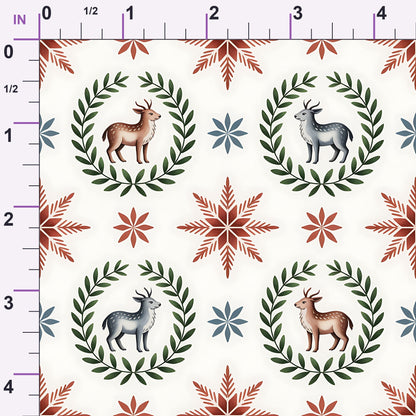 Nordic Reindeer Knit Pattern 3 Minky Fabric