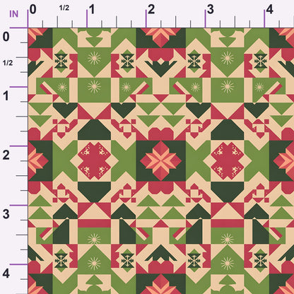 Nordic Reindeer Knit Pattern 9 Minky Fabric