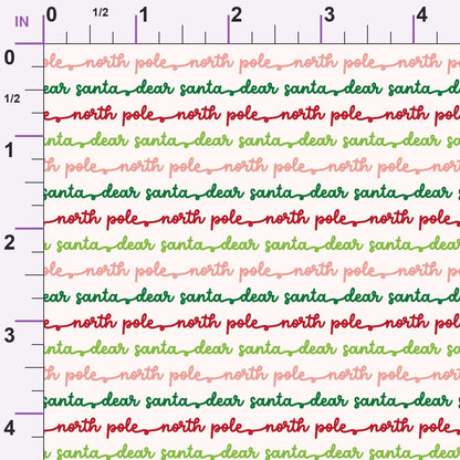 North Pole Post Pattern 1 Minky Fabric