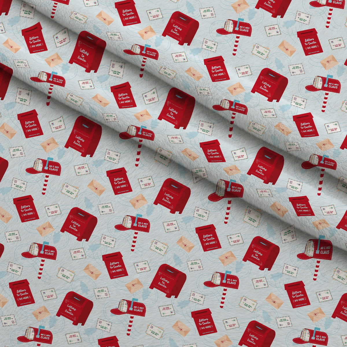 North Pole Post Pattern 12 Minky Fabric