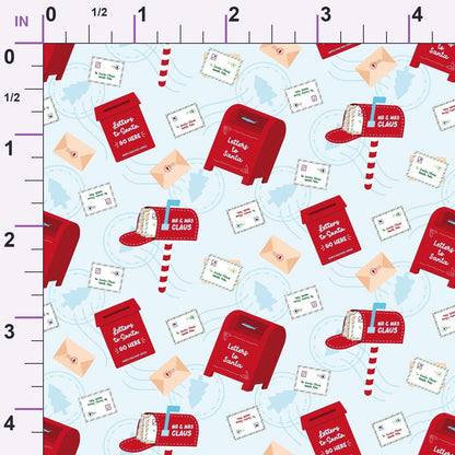 North Pole Post Pattern 12 Minky Fabric