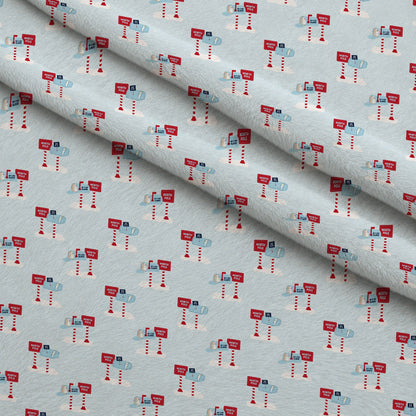 North Pole Post Pattern 13 Minky Fabric