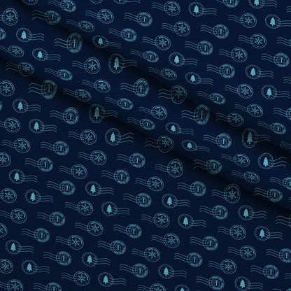 North Pole Post Pattern 15 Minky Fabric