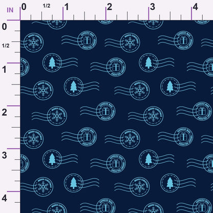 North Pole Post Pattern 15 Minky Fabric