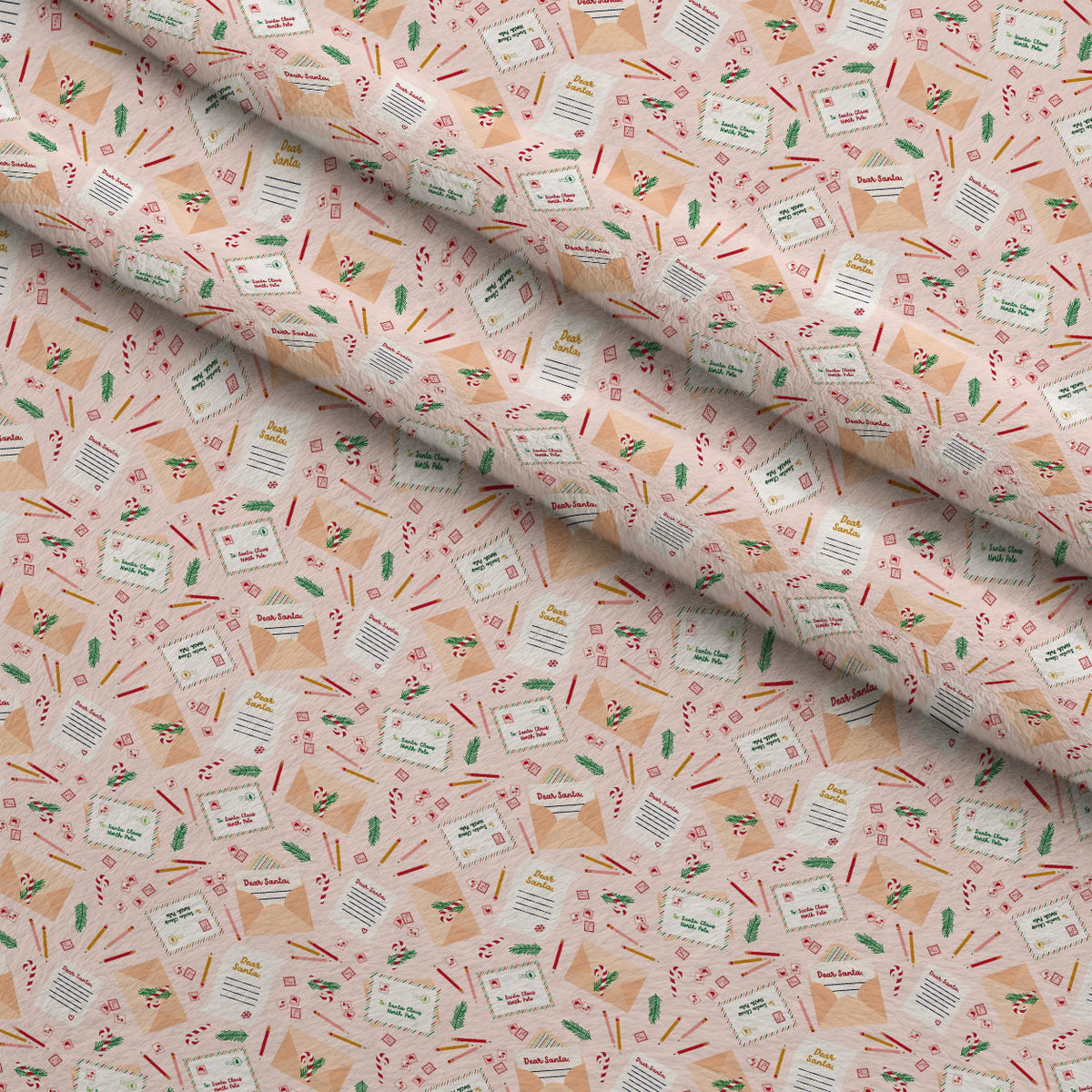 North Pole Post Pattern 3 Minky Fabric