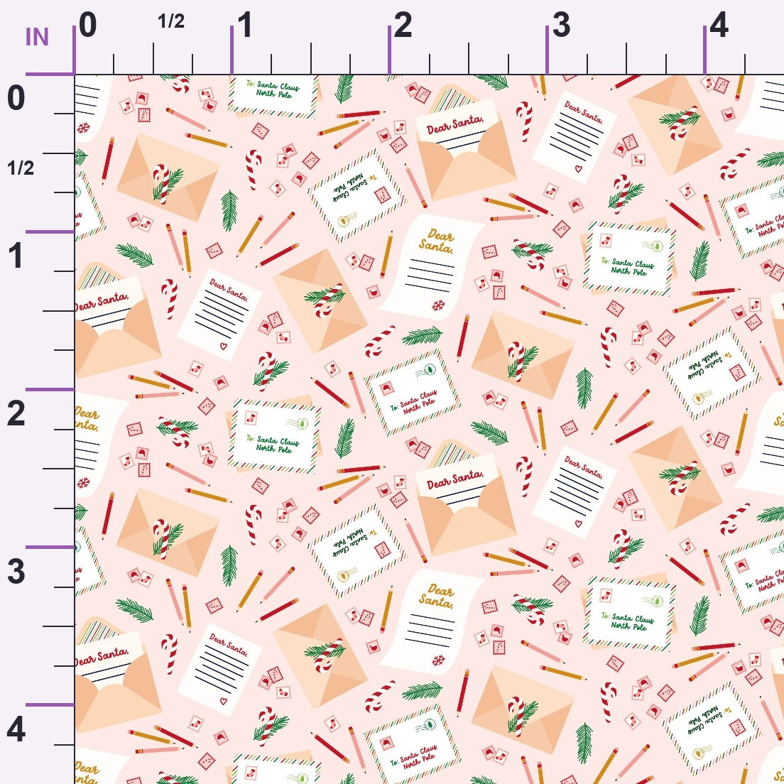 North Pole Post Pattern 3 Minky Fabric