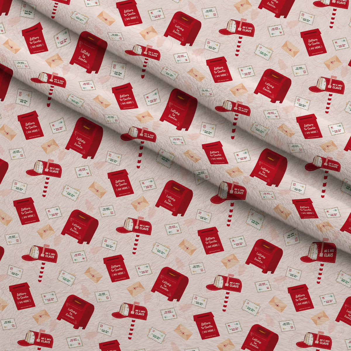 North Pole Post Pattern 4 Minky Fabric