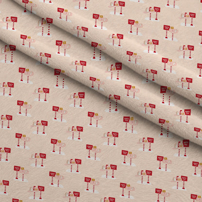 North Pole Post Pattern 5 Minky Fabric