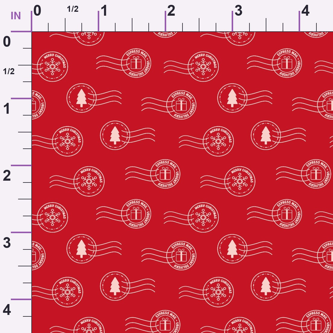North Pole Post Pattern 7 Minky Fabric