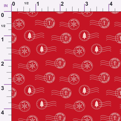 North Pole Post Pattern 7 Minky Fabric