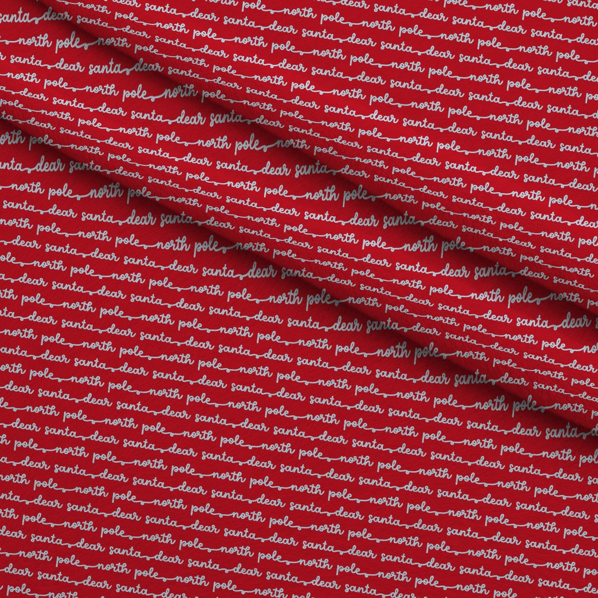 North Pole Post Pattern 9 Minky Fabric