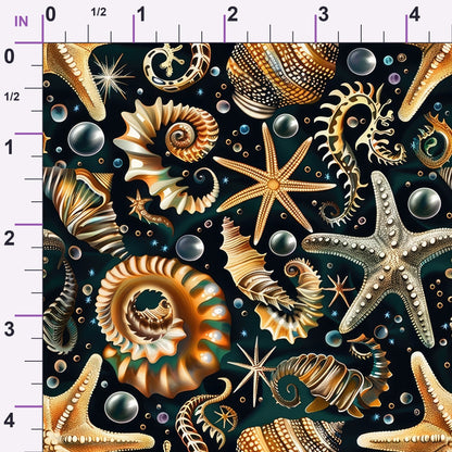 Ocean Jewels Pattern 3 Minky Fabric