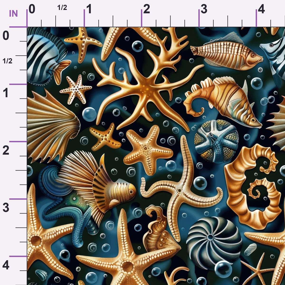 Ocean Jewels Pattern 7 Minky Fabric