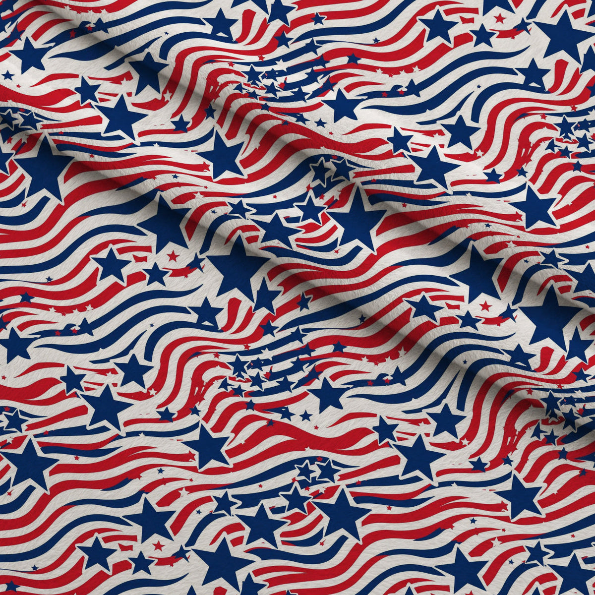 Old Glory Waves Pattern 1 Minky Fabric
