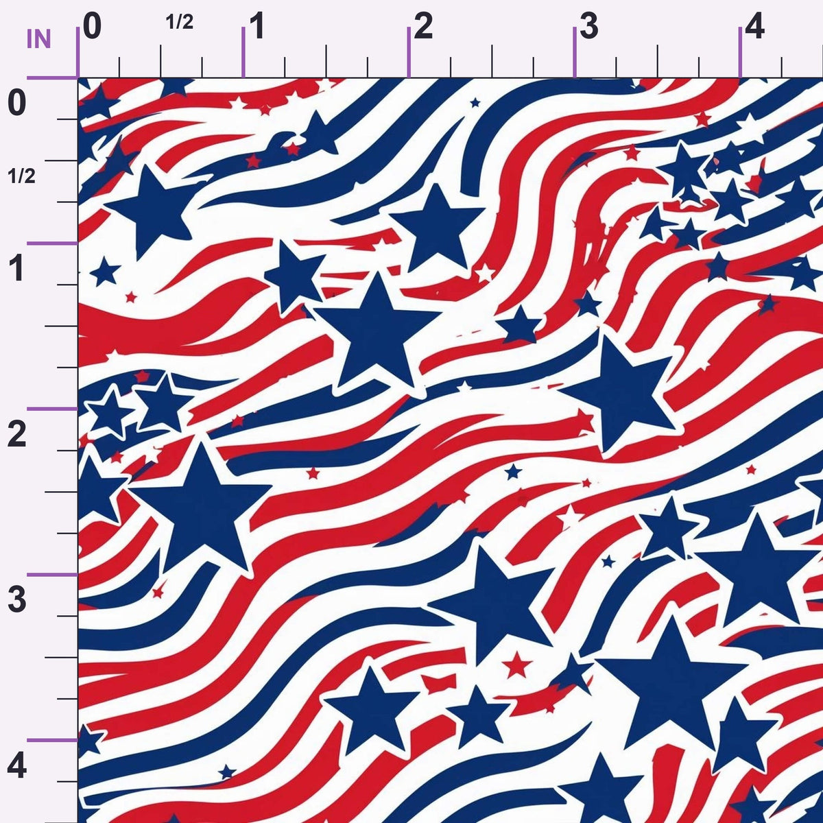 Old Glory Waves Pattern 1 Minky Fabric
