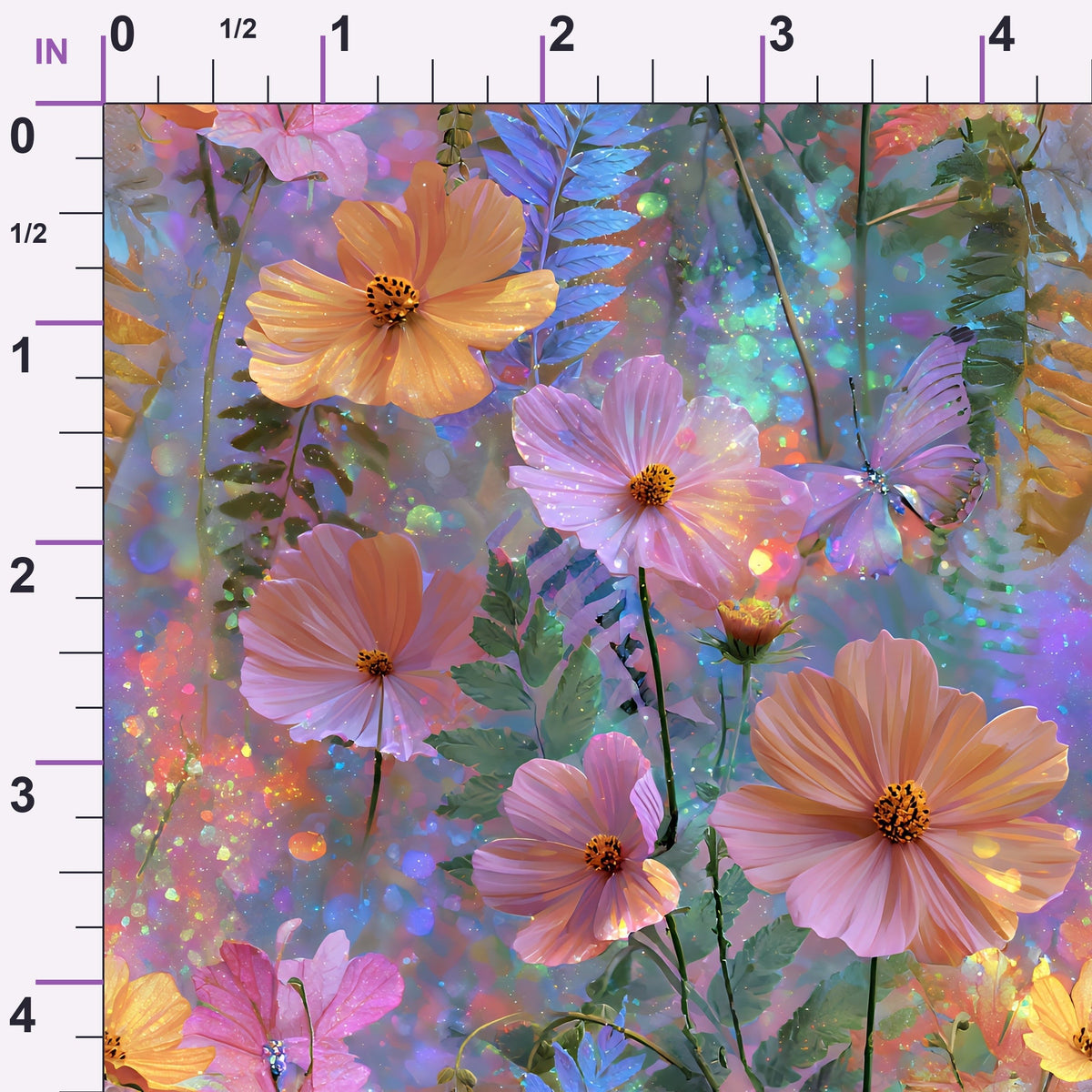 Opal Garden Pattern 1 Minky Fabric