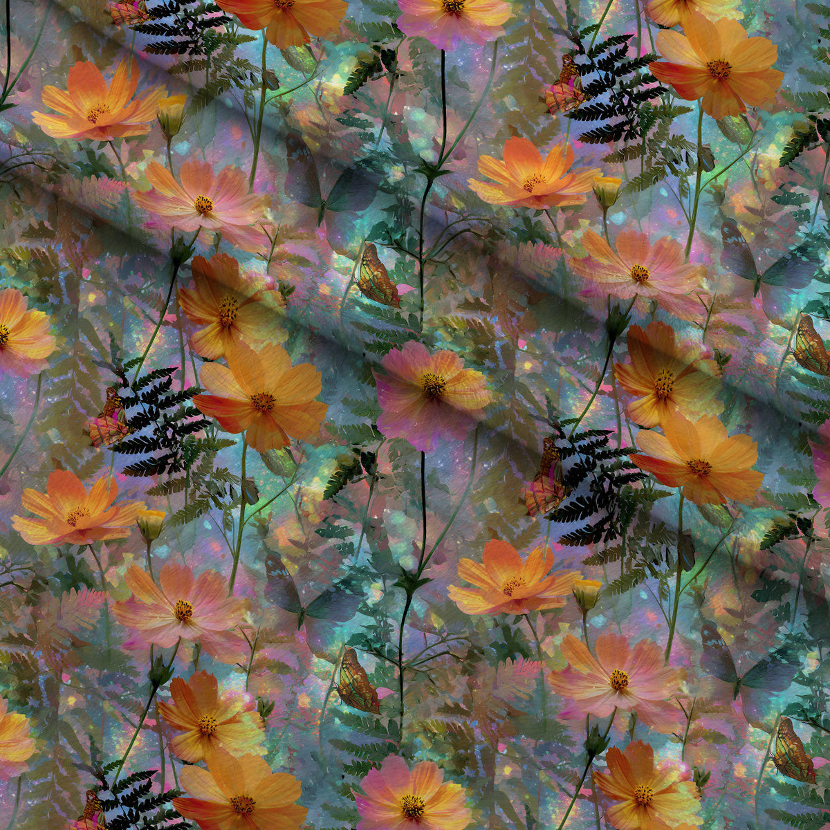 Opal Garden Pattern 10 Minky Fabric