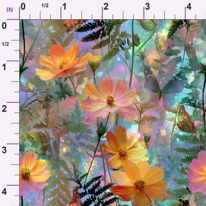 Opal Garden Pattern 10 Minky Fabric
