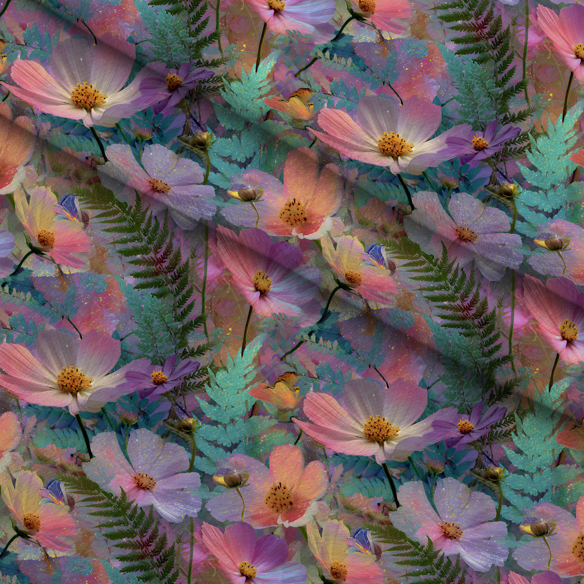 Opal Garden Pattern 2 Minky Fabric