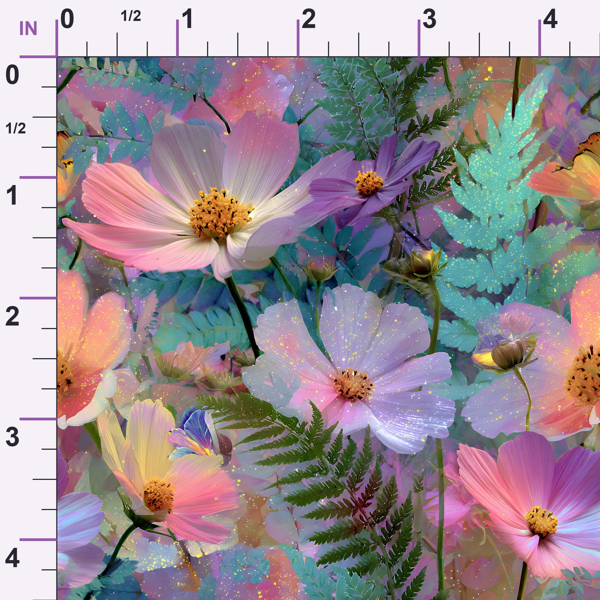Opal Garden Pattern 2 Minky Fabric