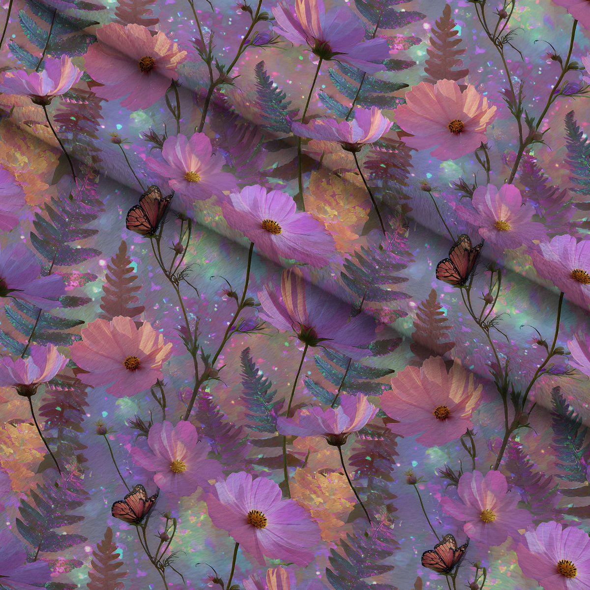 Opal Garden Pattern 3 Minky Fabric