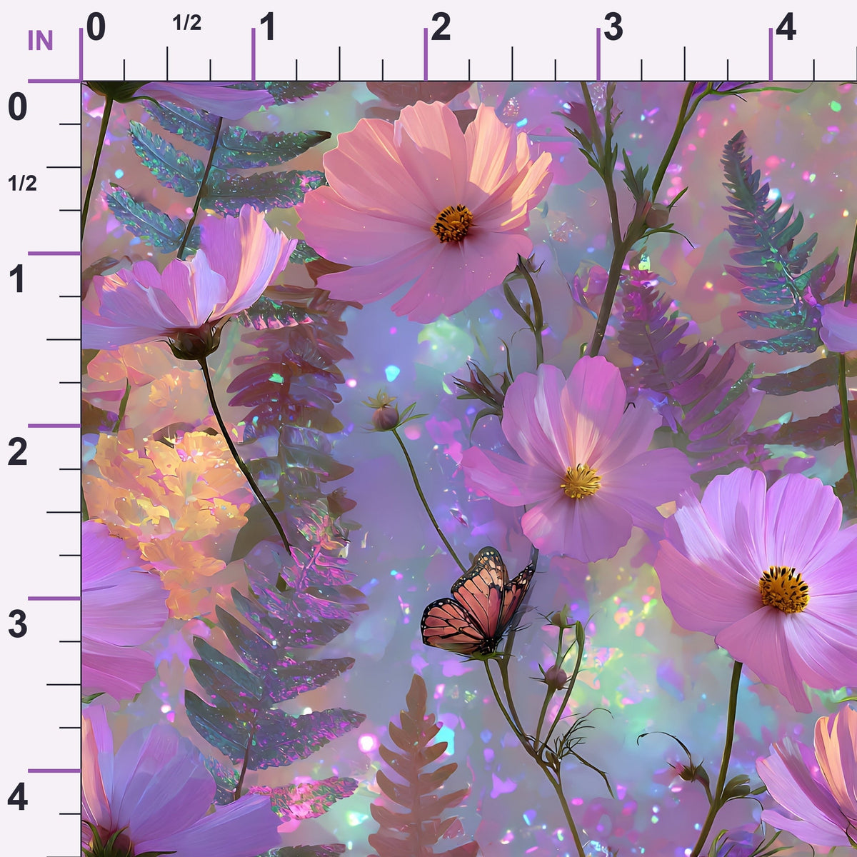 Opal Garden Pattern 3 Minky Fabric