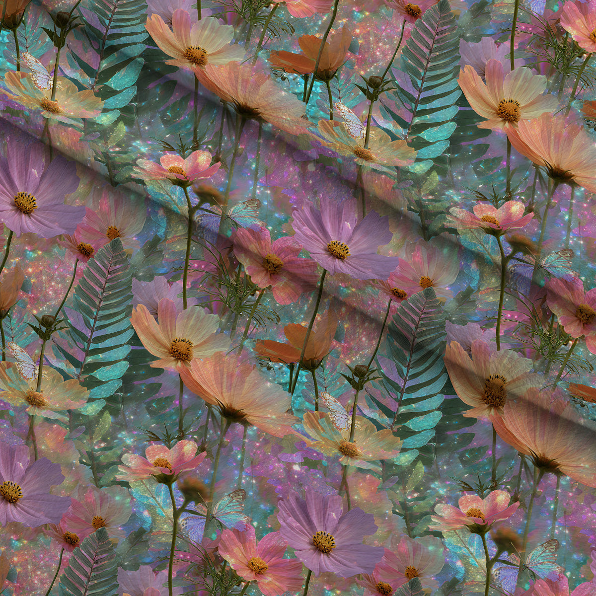 Opal Garden Pattern 4 Minky Fabric