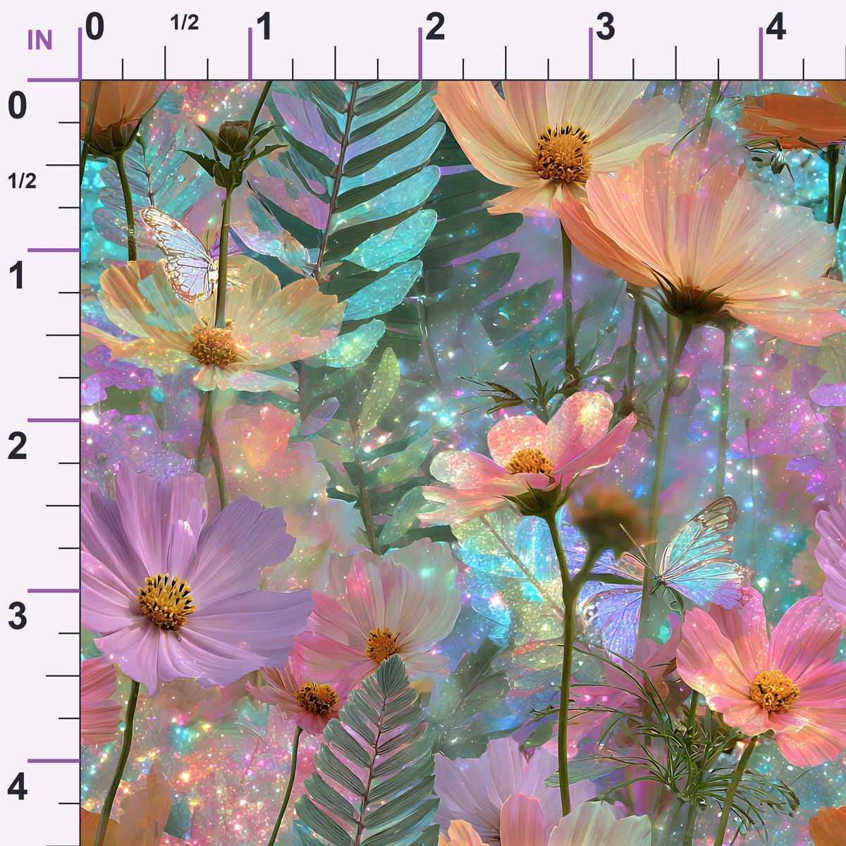 Opal Garden Pattern 4 Minky Fabric