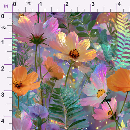 Opal Garden Pattern 5 Minky Fabric