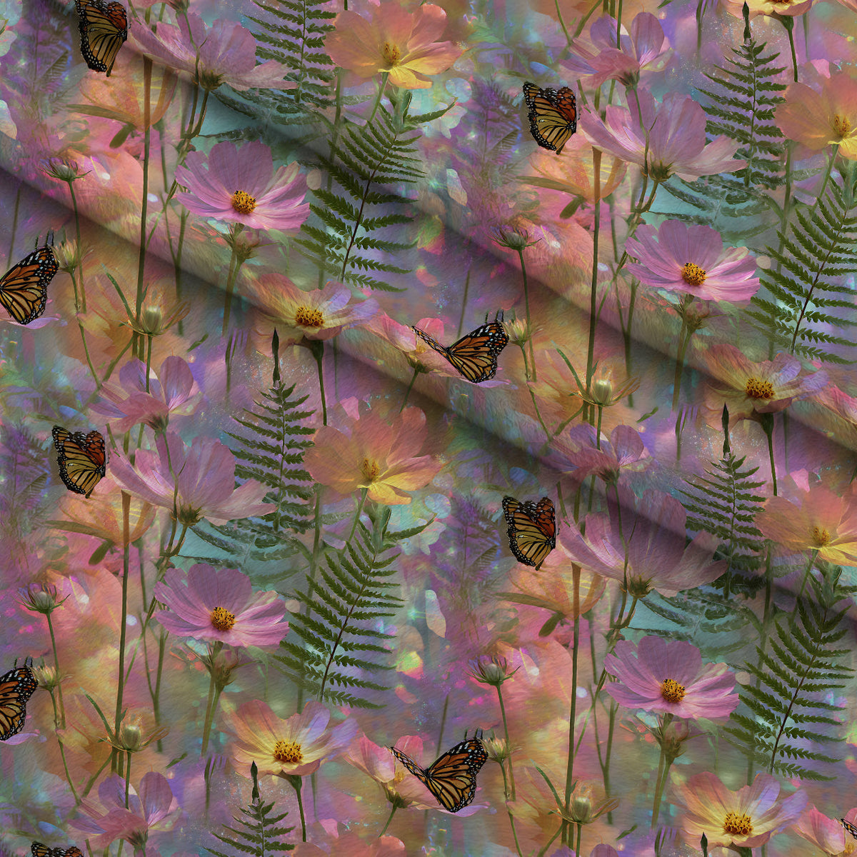 Opal Garden Pattern 6 Minky Fabric