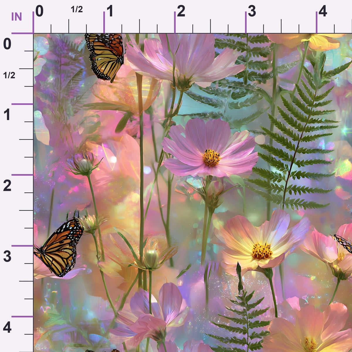 Opal Garden Pattern 6 Minky Fabric
