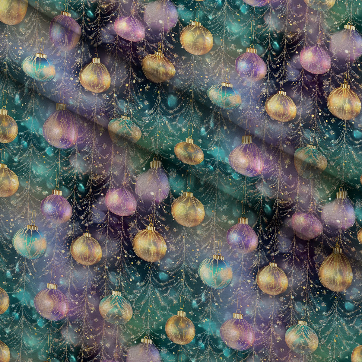 Opalescent Baubles Pattern 1 Minky Fabric