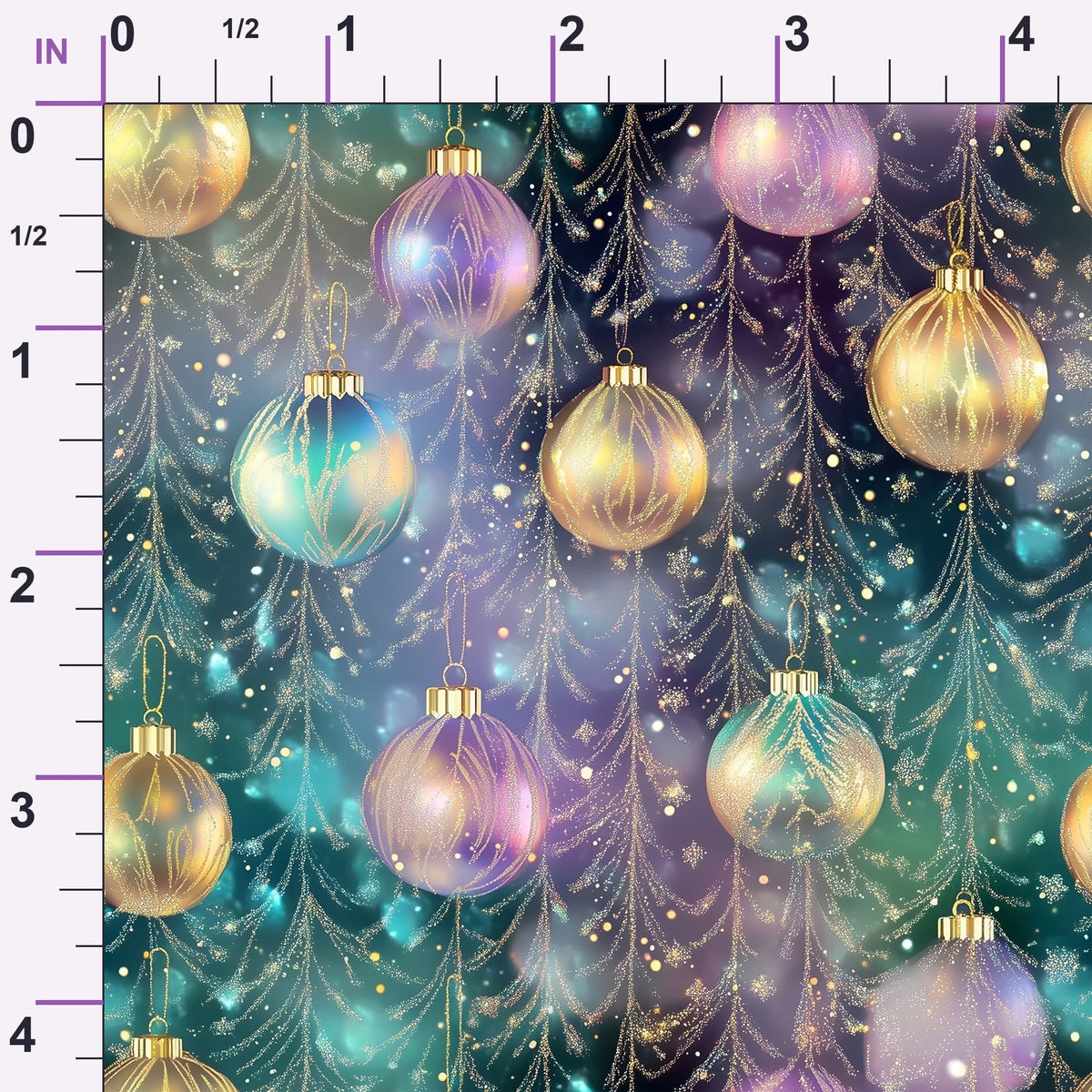 Opalescent Baubles Pattern 1 Minky Fabric