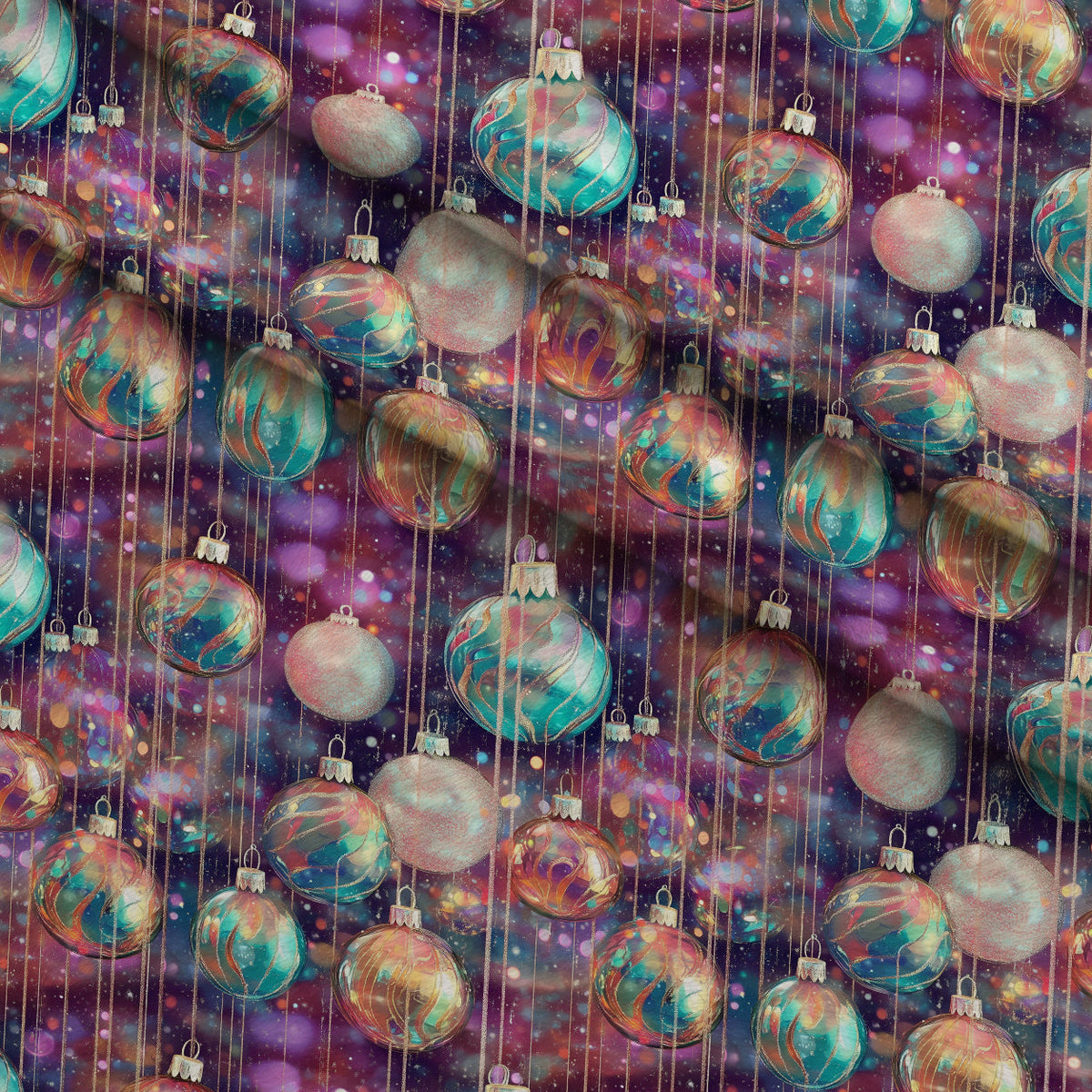 Opalescent Baubles Pattern 14 Minky Fabric