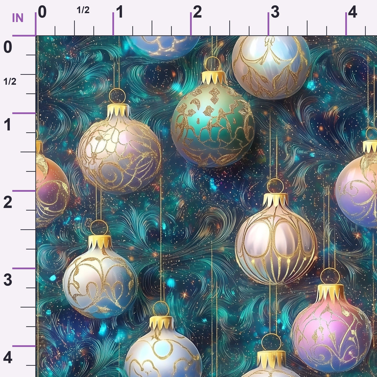 Opalescent Baubles Pattern 15 Minky Fabric