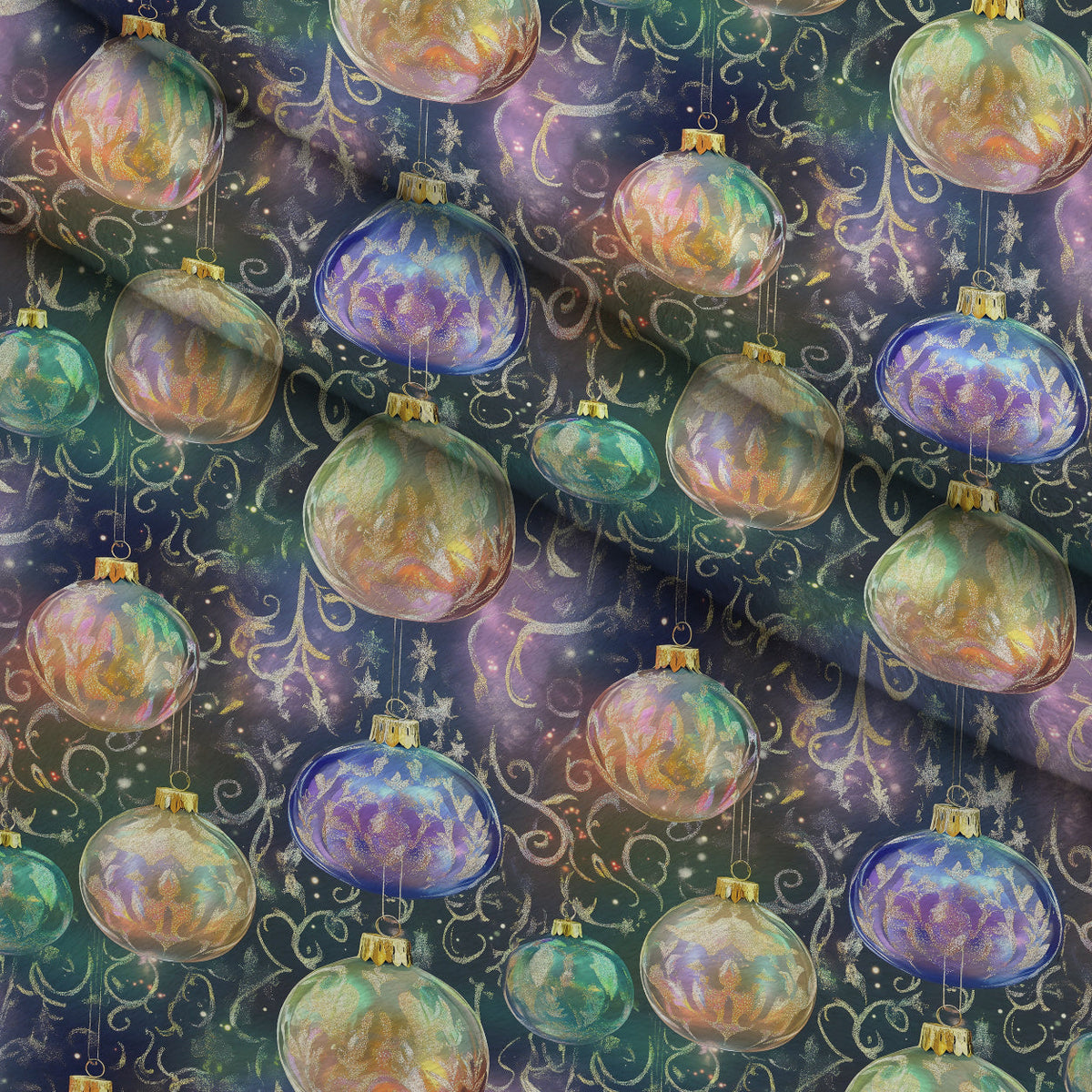 Opalescent Baubles Pattern 16 Minky Fabric