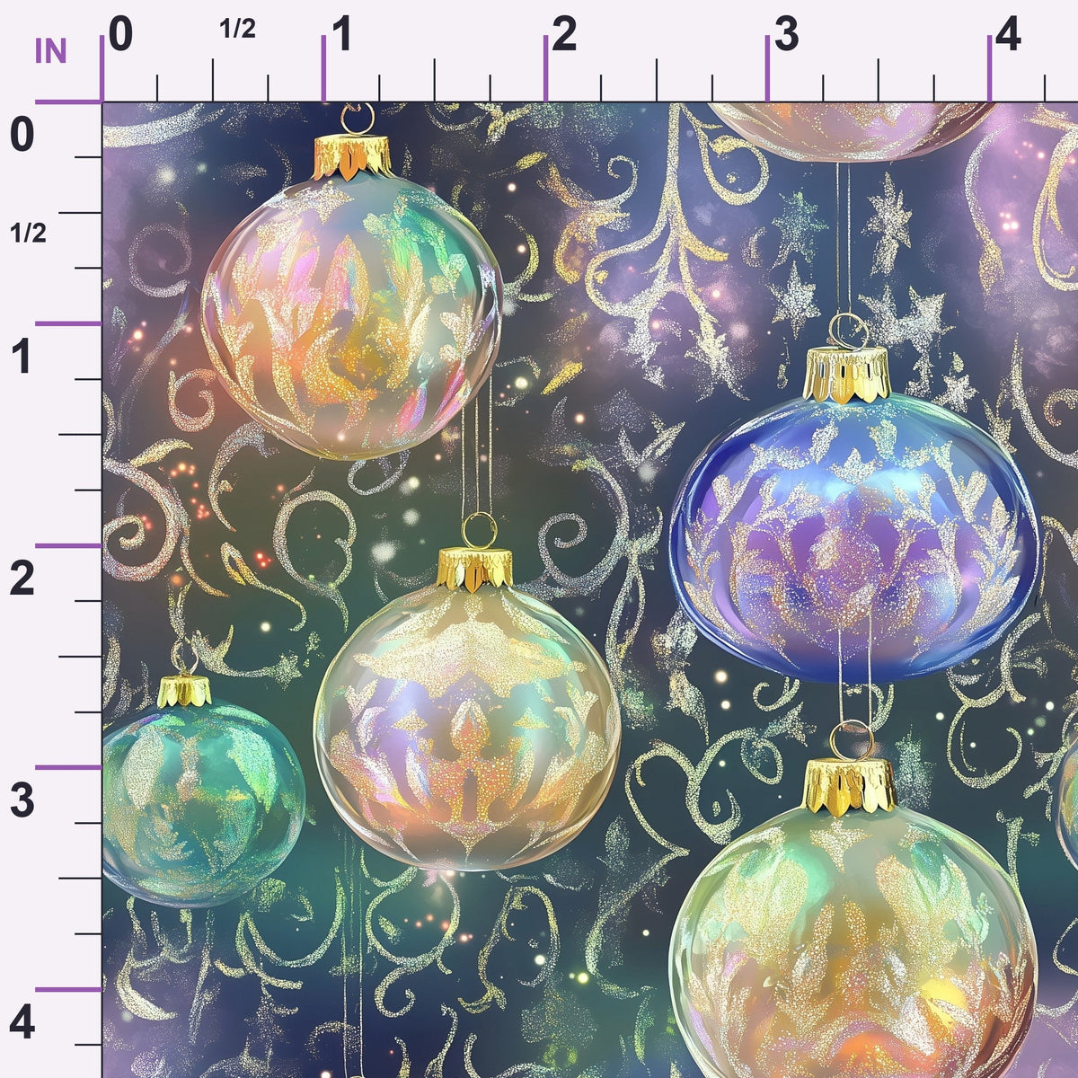 Opalescent Baubles Pattern 16 Minky Fabric