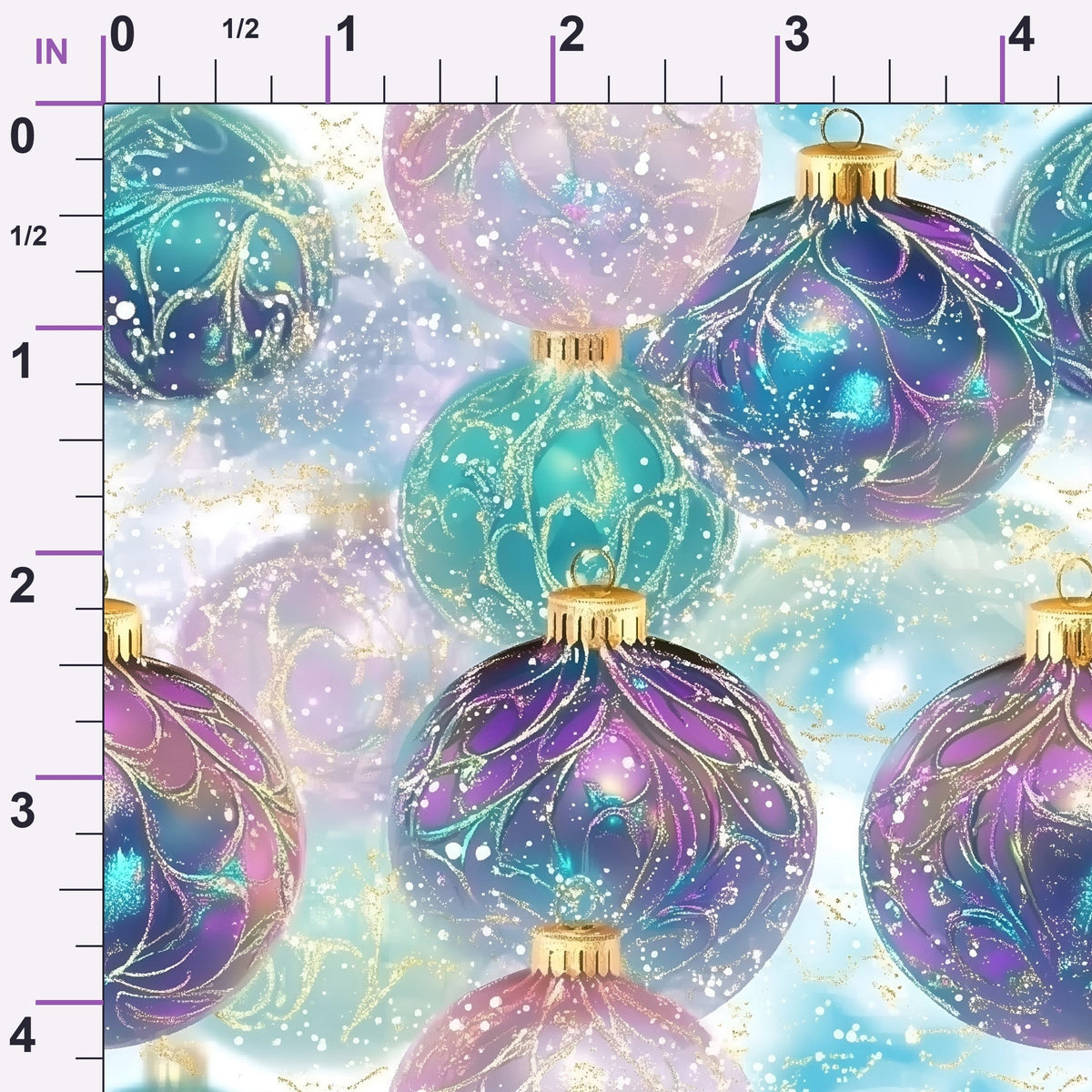 Opalescent Baubles Pattern 18 Minky Fabric