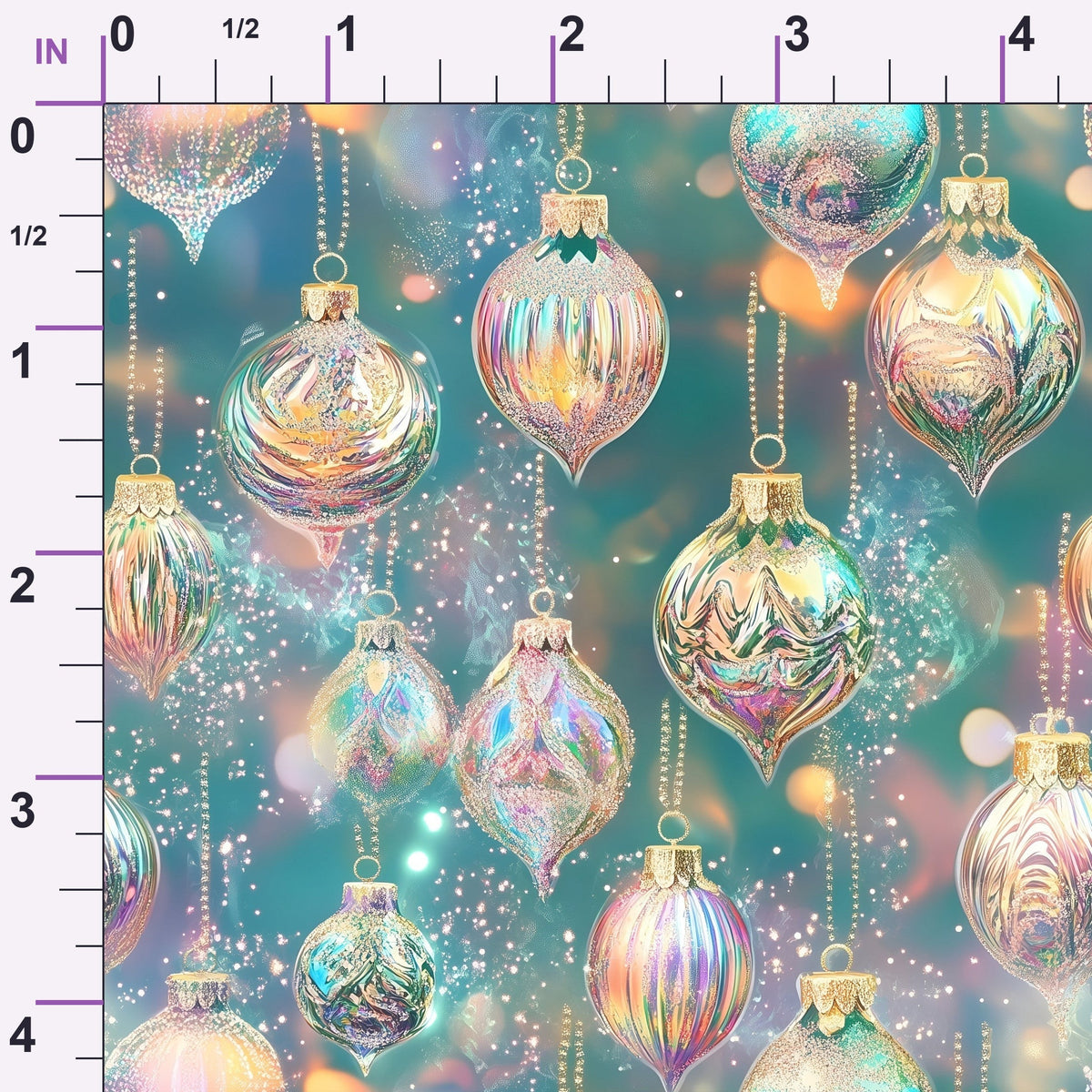 Opalescent Baubles Pattern 2 Minky Fabric