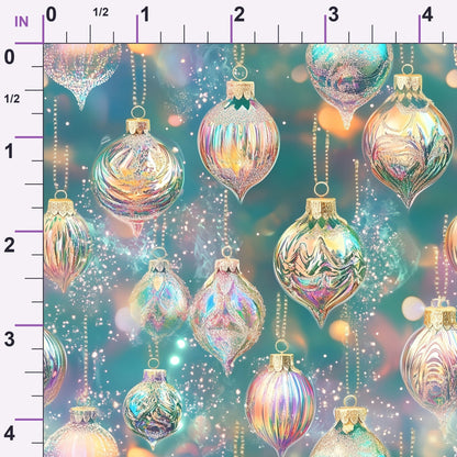 Opalescent Baubles Pattern 2 Minky Fabric