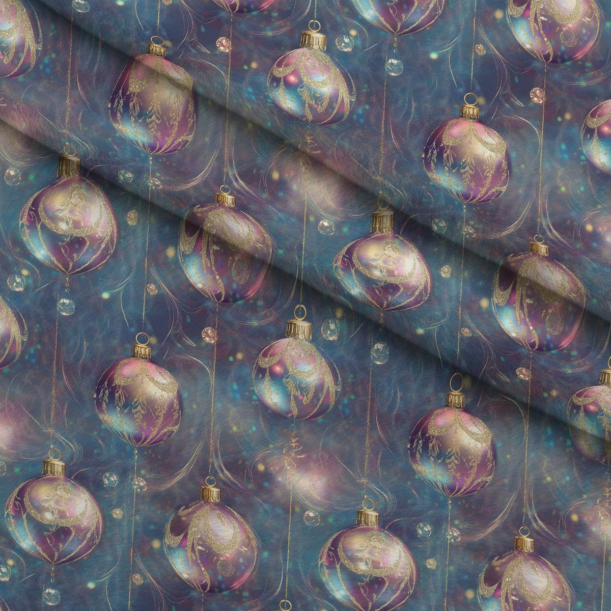 Opalescent Baubles Pattern 4 Minky Fabric