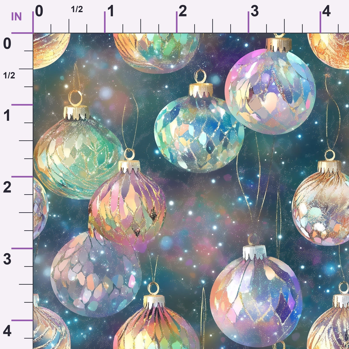 Opalescent Baubles Pattern 5 Minky Fabric