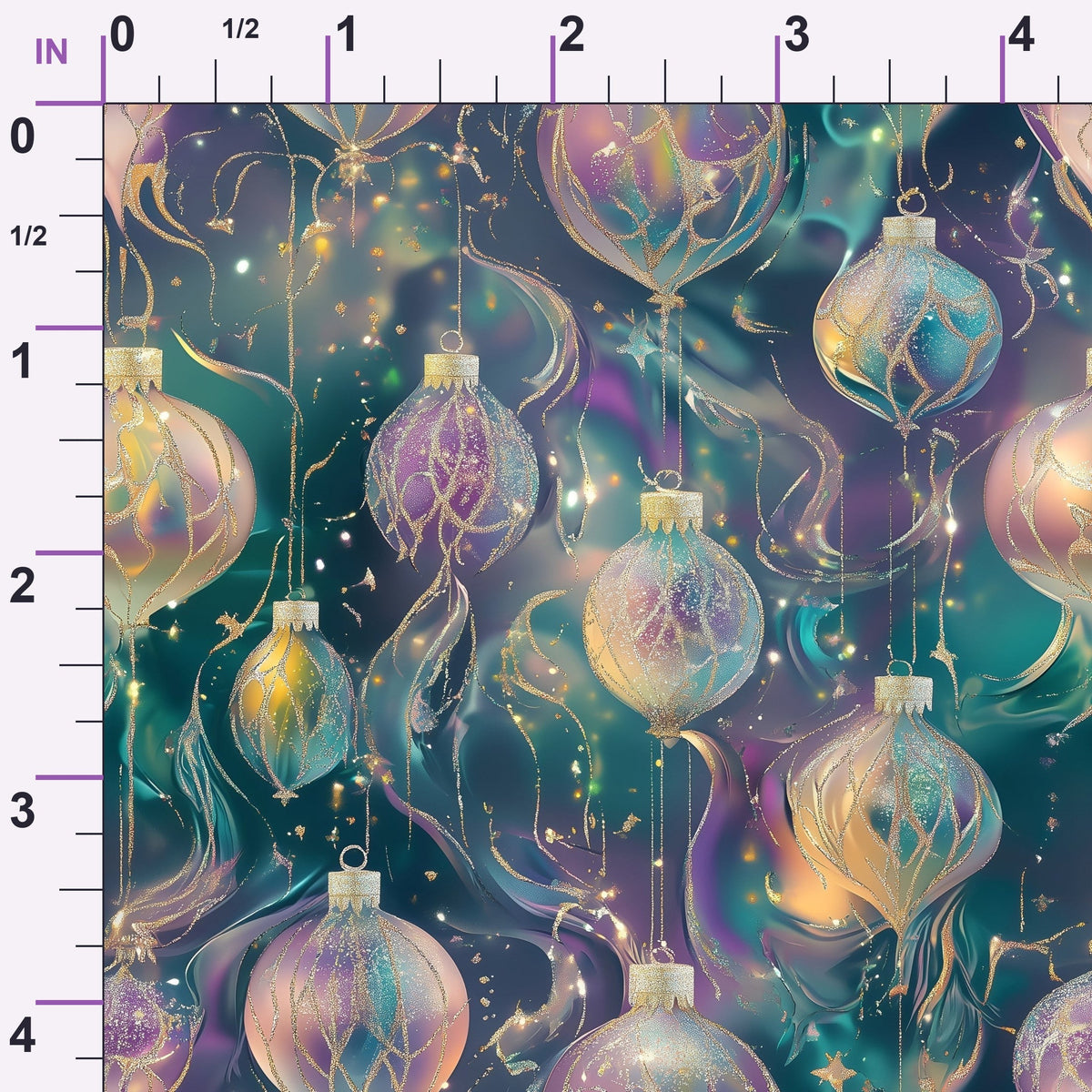 Opalescent Baubles Pattern 9 Minky Fabric
